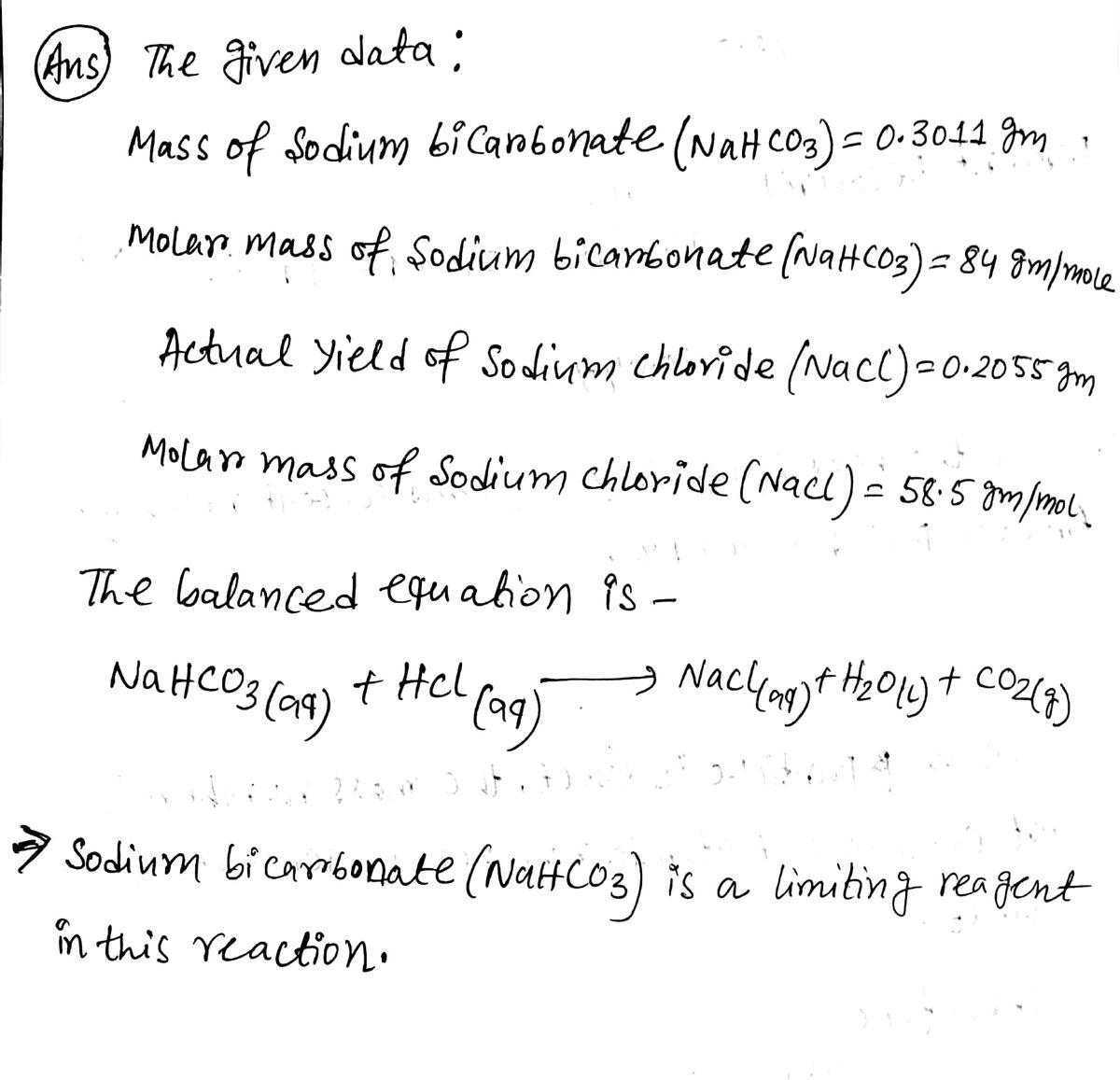 Chemistry homework question answer, step 1, image 1